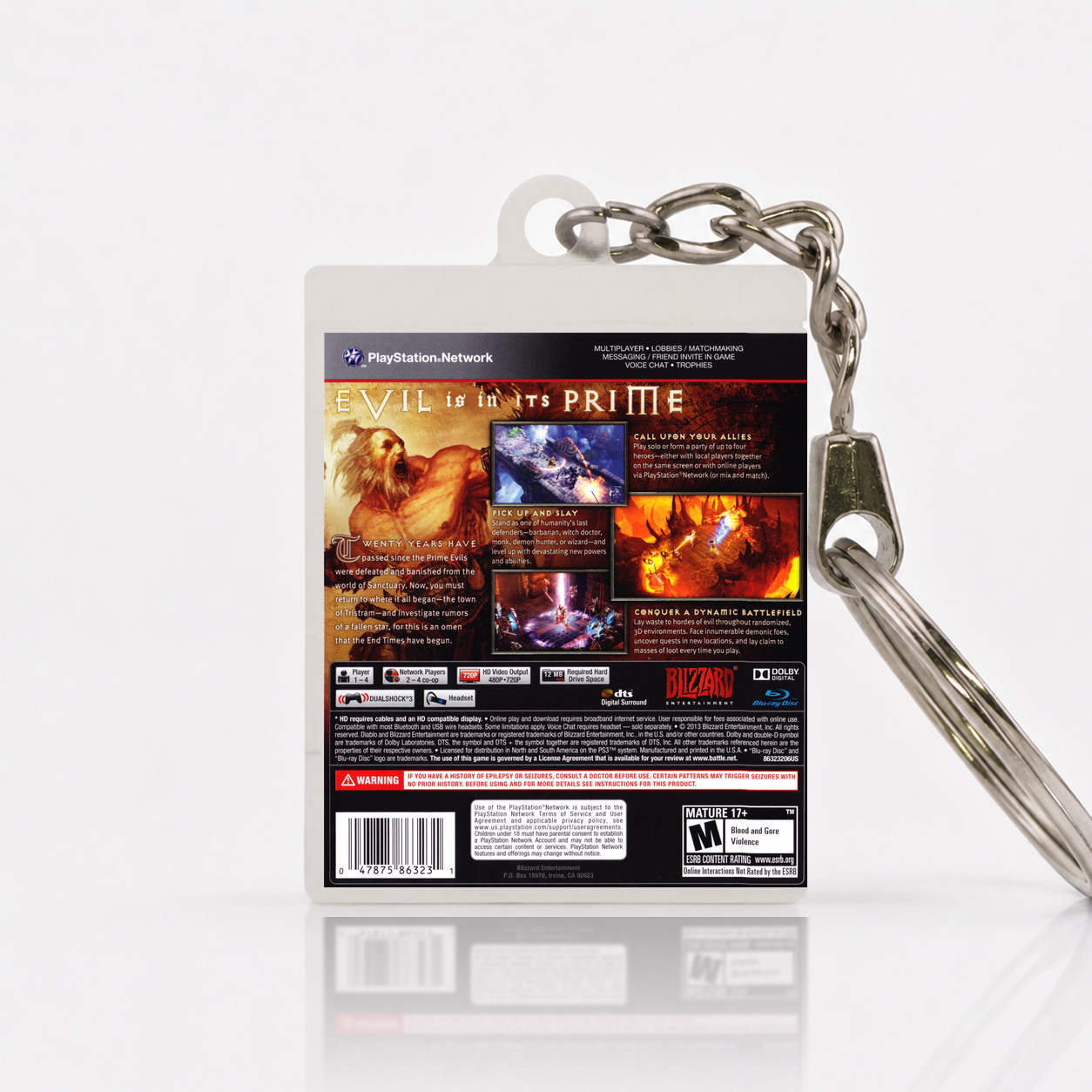 Diablo III - PS3 Miniature Game Case Keychain
