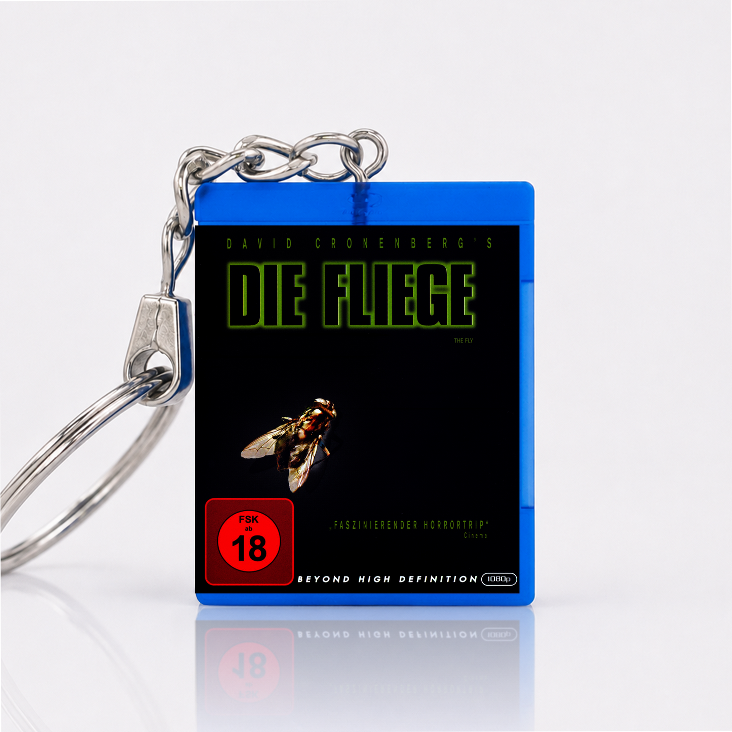 Die Fliege - Film Miniatur Blu-Ray Hülle Schlüsselanhänger