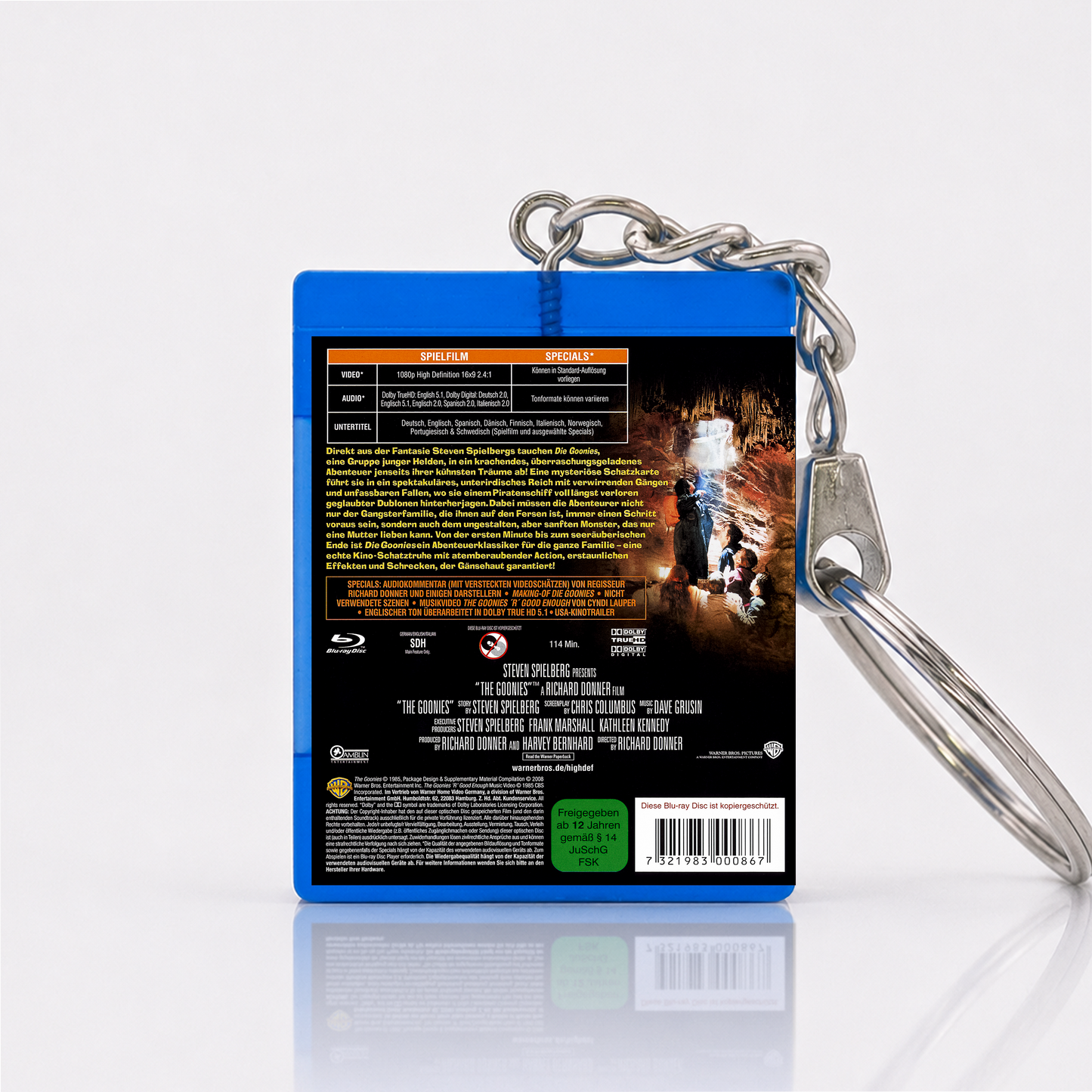 Die Goonies - Film Miniatur Blu-Ray Hülle Schlüsselanhänger