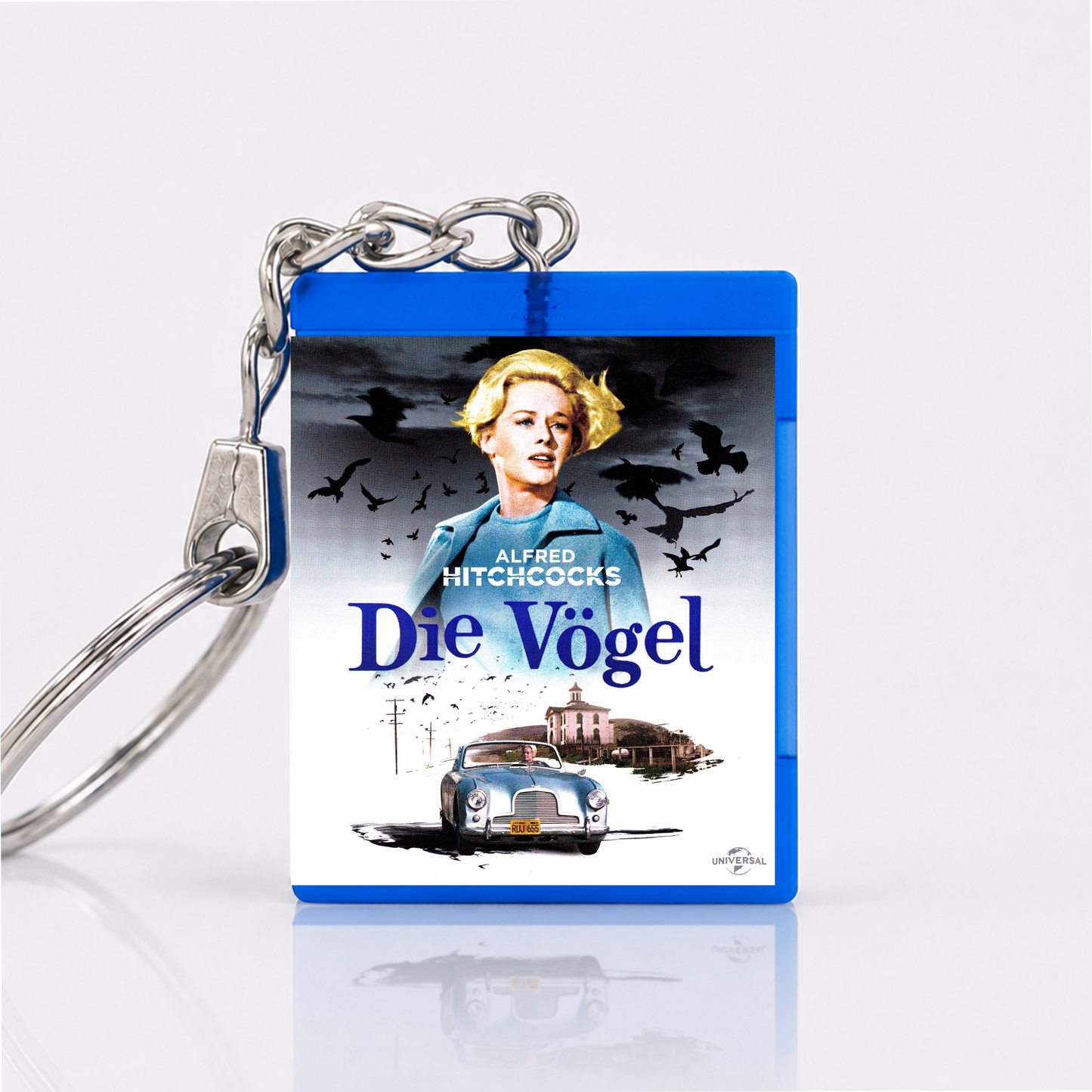 Die Vögel - Film Miniatur Blu-Ray Hülle Schlüsselanhänger