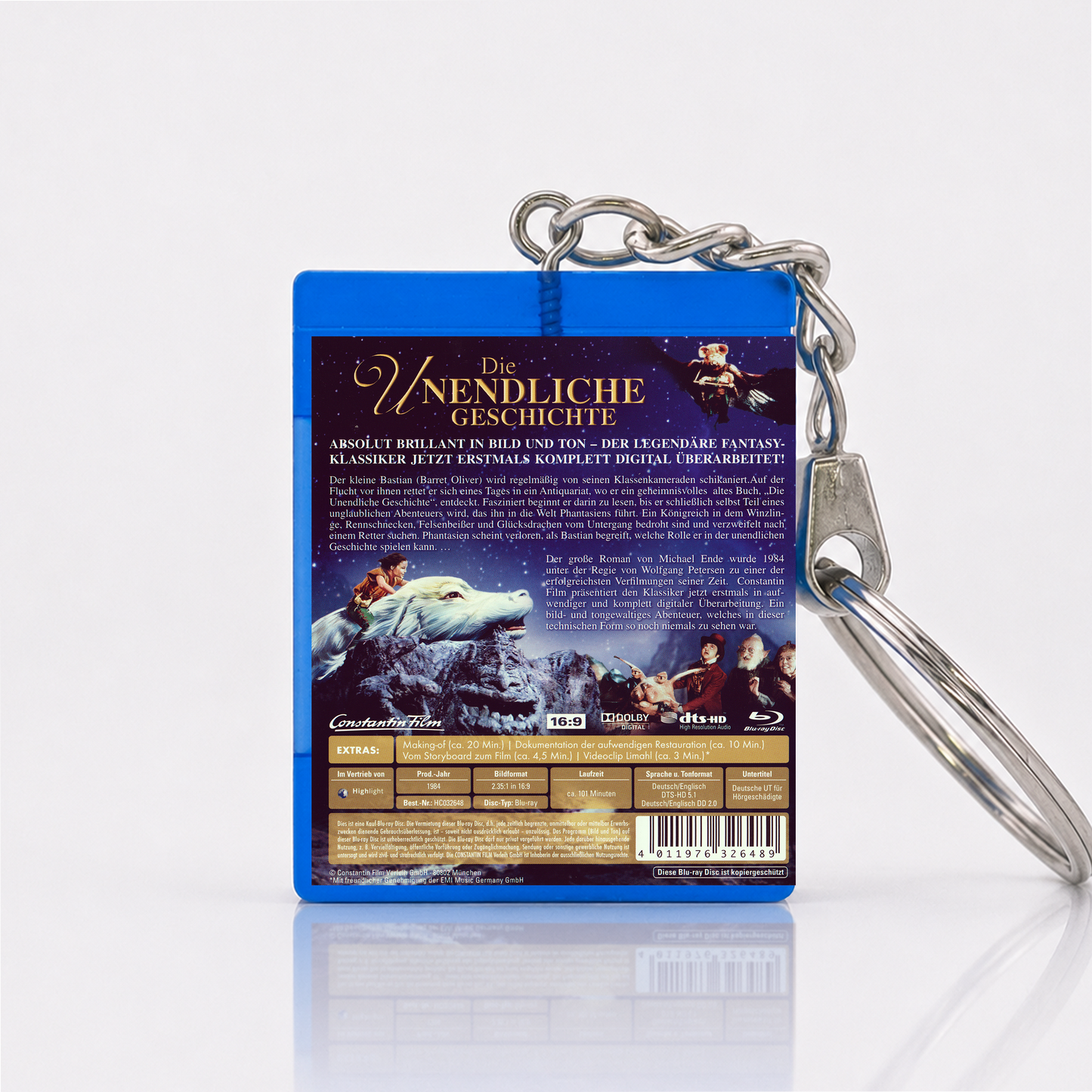 The NeverEnding Story - Movie Miniature Blu-Ray Case Keychain