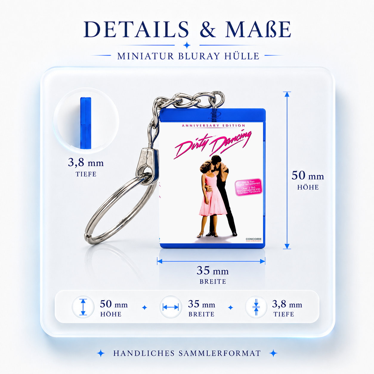 Dirty Dancing - Film Miniatur Blu-Ray Hülle Schlüsselanhänger