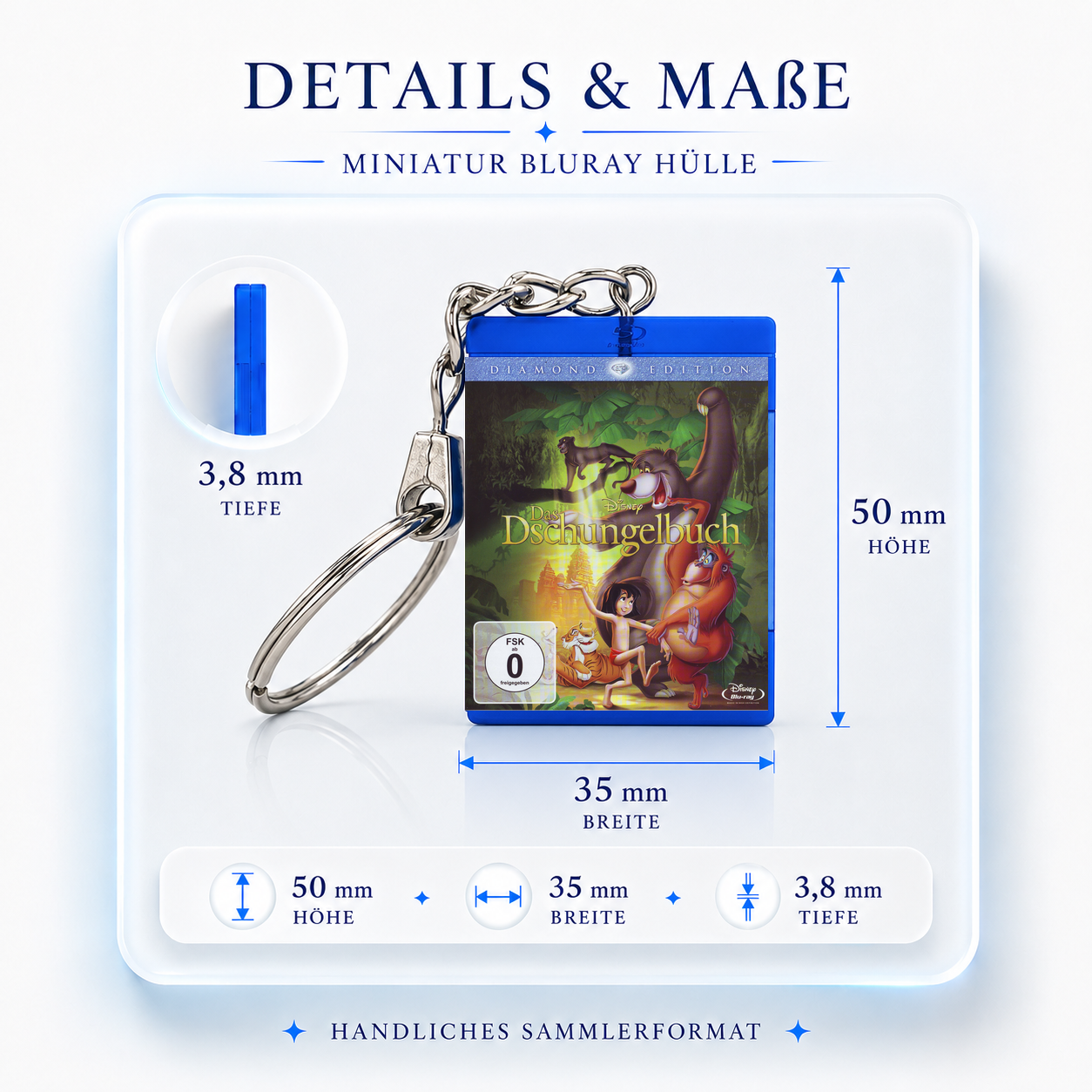 The Jungle Book - Movie Miniature Blu-Ray Case Keychain