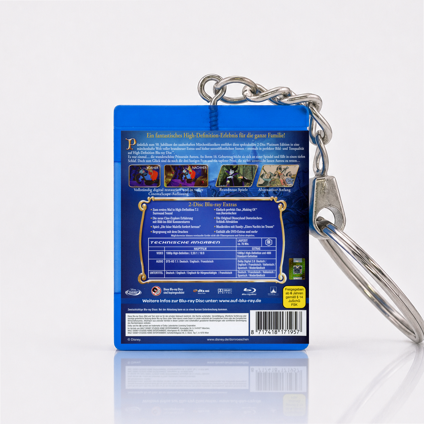 Sleeping Beauty - Movie Miniature Blu-Ray Case Keychain