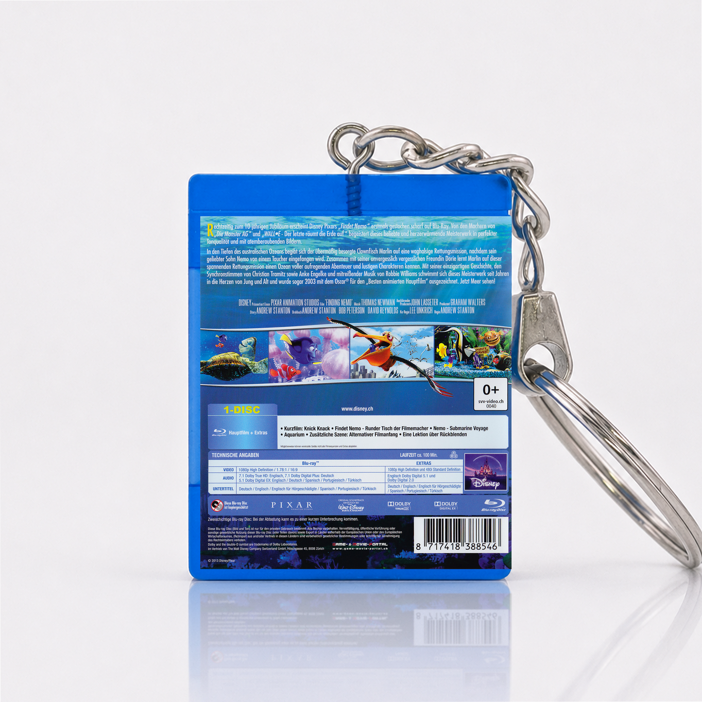 Findet Nemo - Film Miniatur Blu-Ray Hülle Schlüsselanhänger