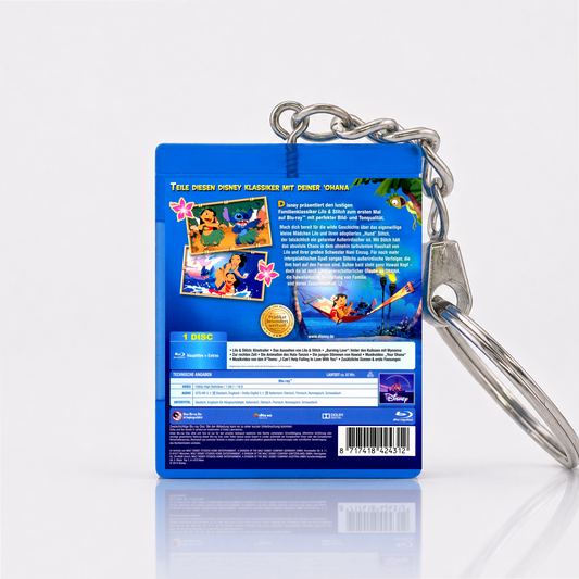 Lilo & Stitch - Film Miniatur Blu-Ray Hülle Schlüsselanhänger