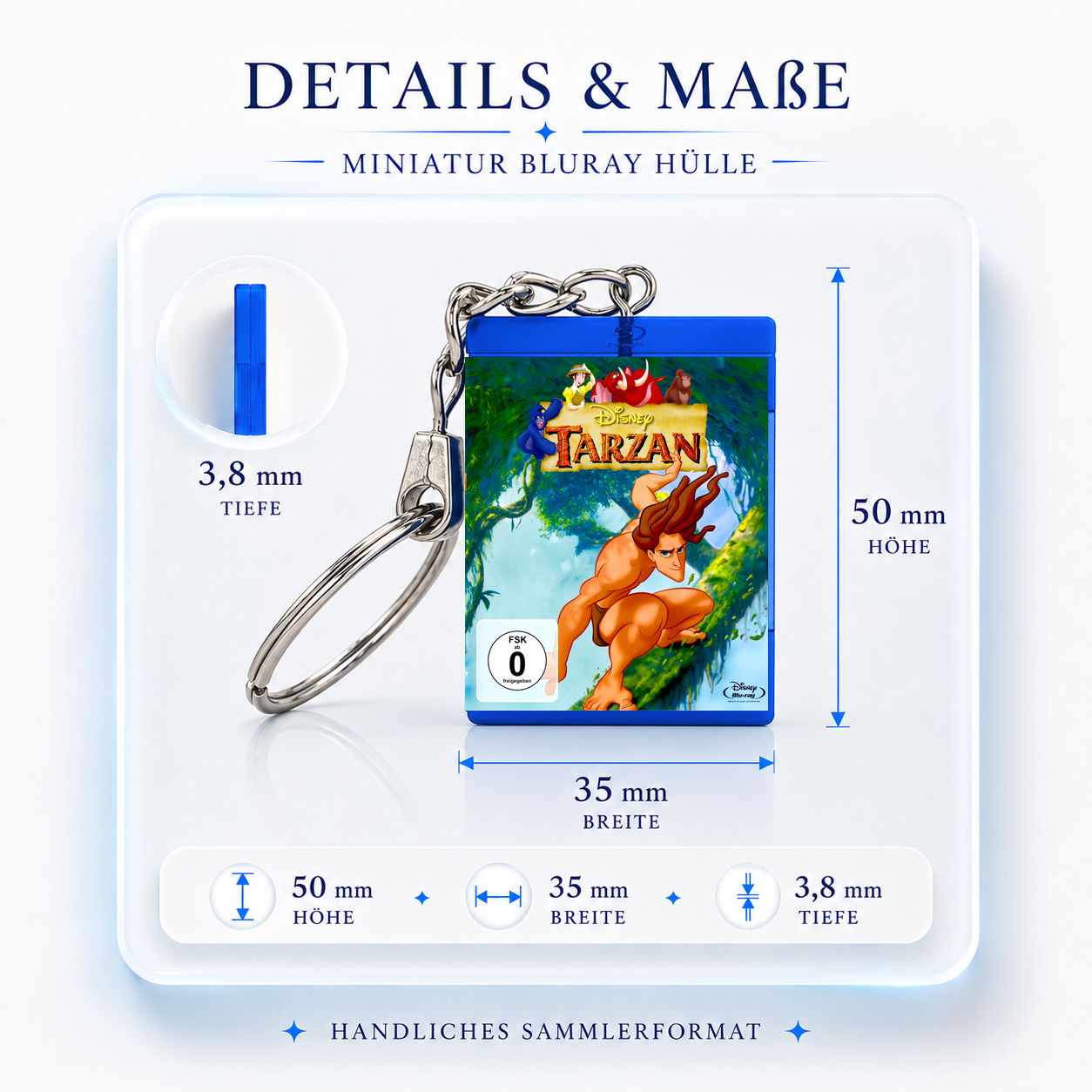 Tarzan - Movie Miniature Blu-Ray Case Keychain