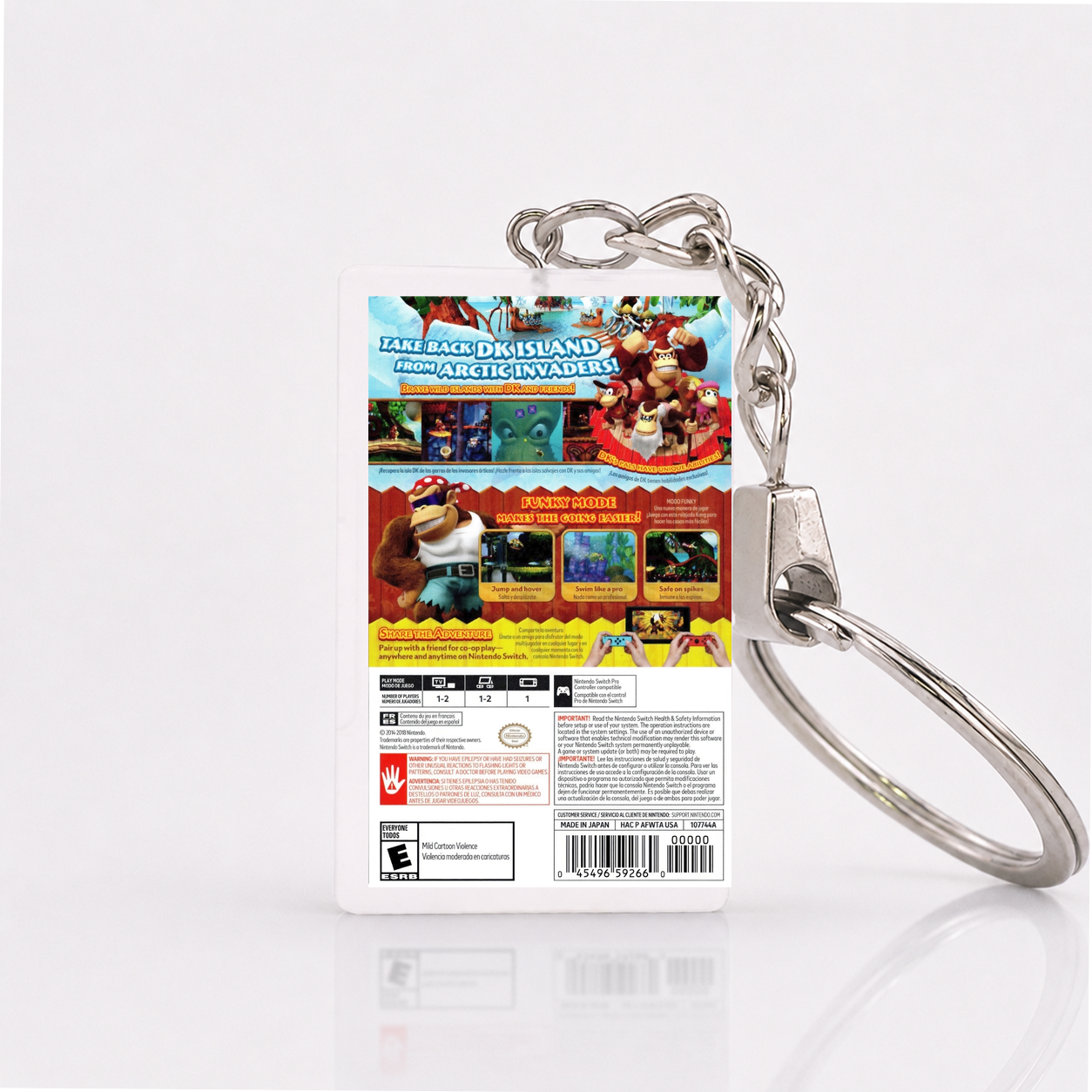 Donkey Kong Country: Tropical Freeze - Switch Miniatur Spielhülle Schlüsselanhänger