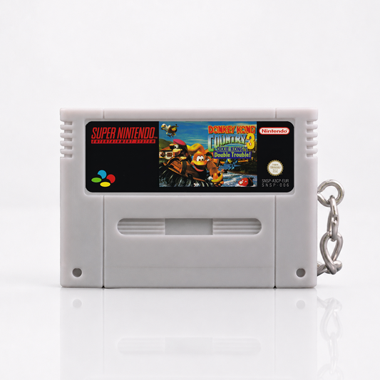 Donkey Kong Country 3: Dixie Kong's Double Trouble - SNES Miniature Game Cartridge Keychain