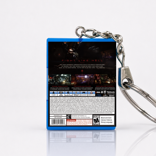 DOOM - PS4 Miniatur Spielhülle Schlüsselanhänger
