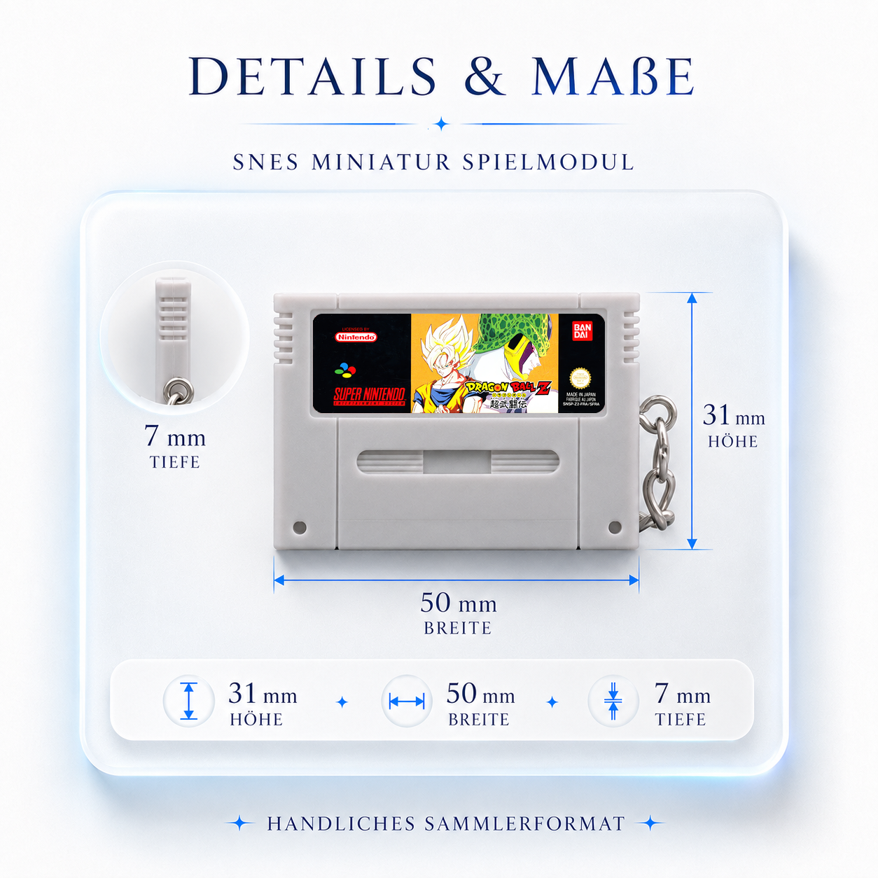 Dragon Ball Z - SNES Miniatur Spielmodul Schlüsselanhänger