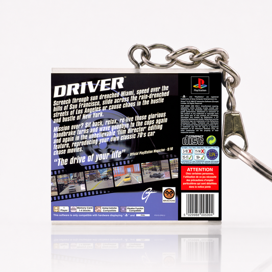 Driver - PS1 Miniatur Spielhülle Schlüsselanhänger