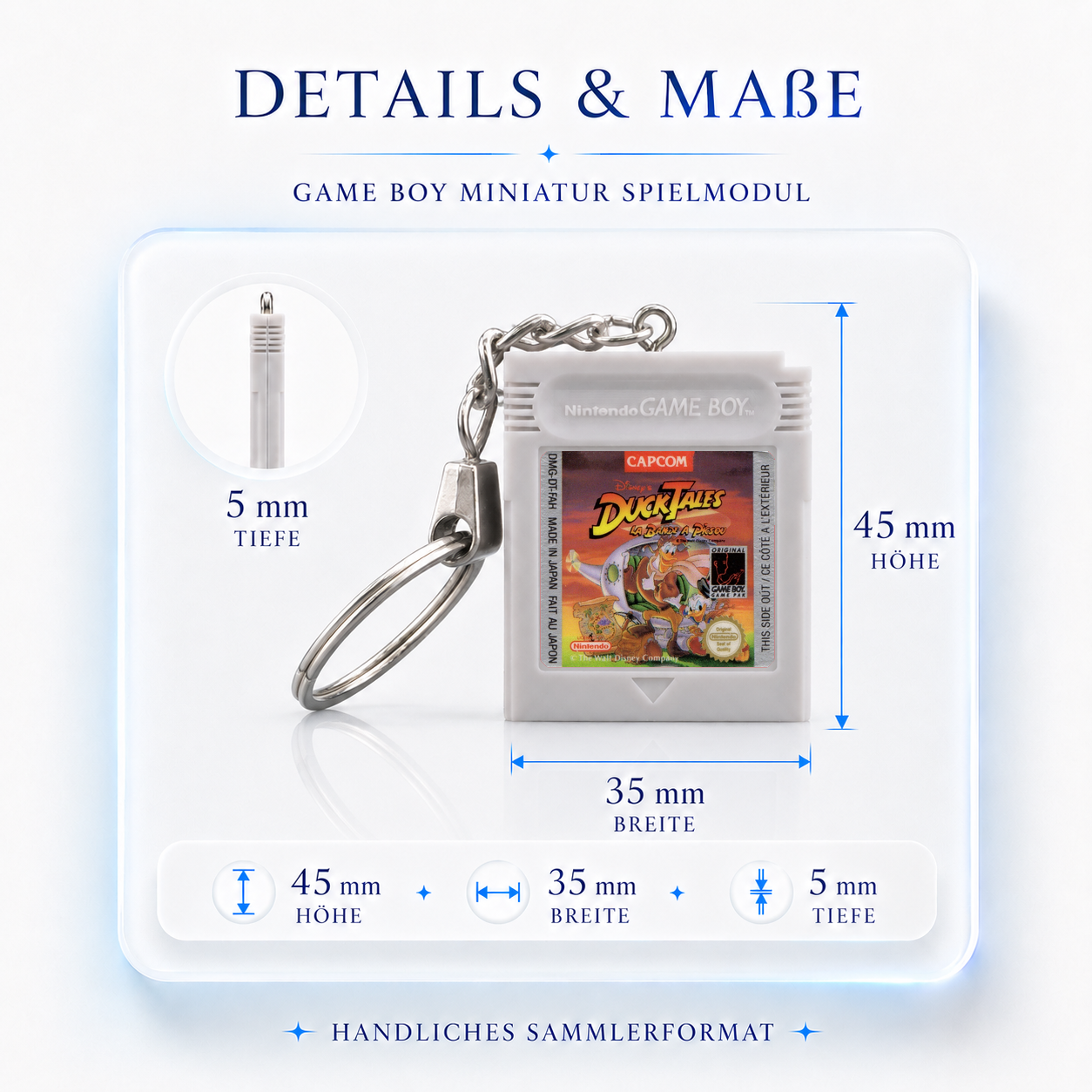 Duck Tales - Game Boy Miniatur Spielmodul Schlüsselanhänger