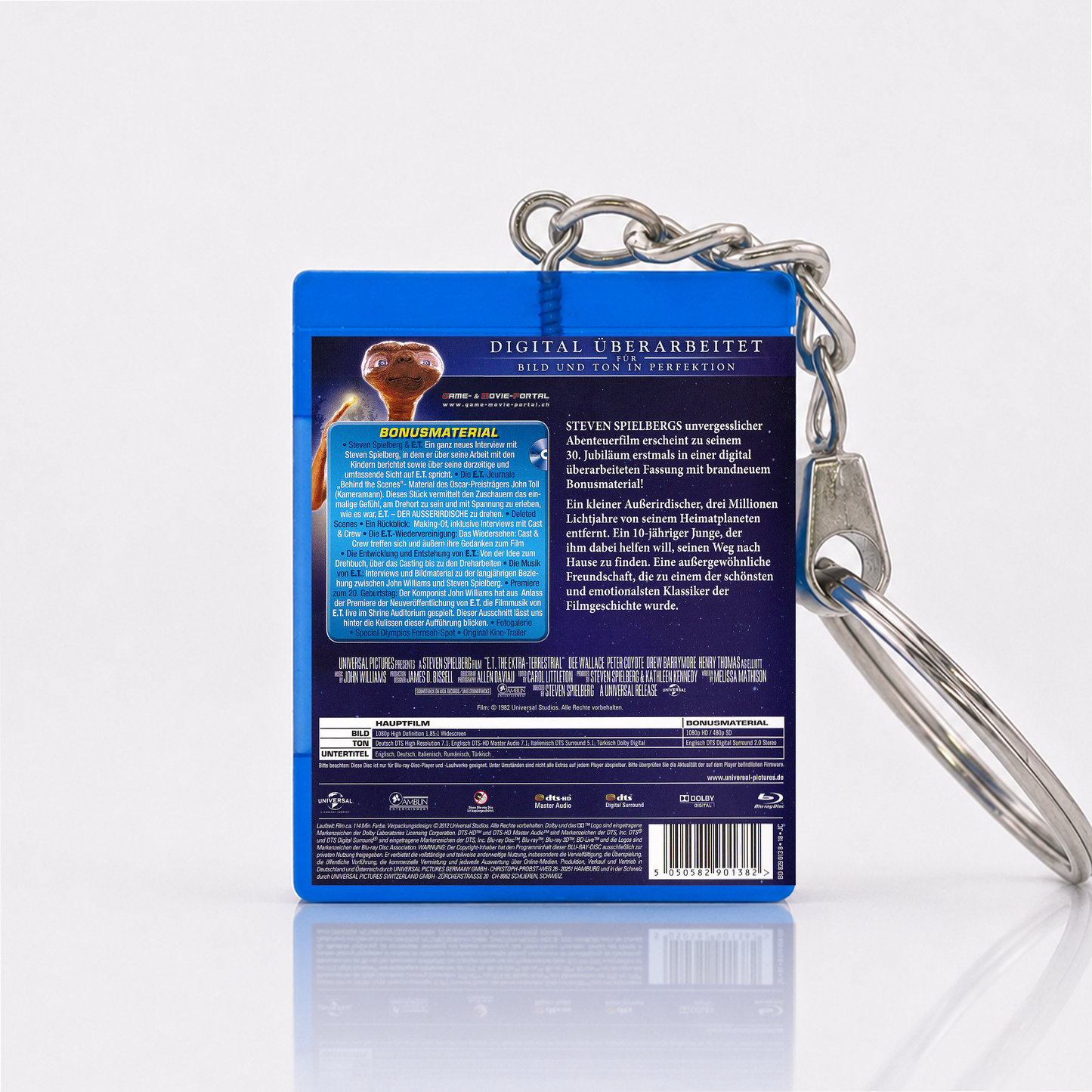E.T.: Der Ausserirdische - Film Miniatur Blu-Ray Hülle Schlüsselanhänger