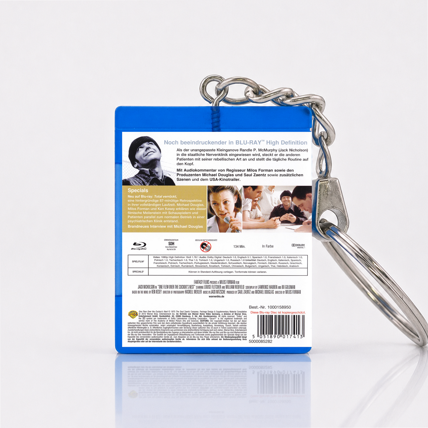 Einer flog über das Kuckucksnest - Film Miniatur Blu-Ray Hülle Schlüsselanhänger