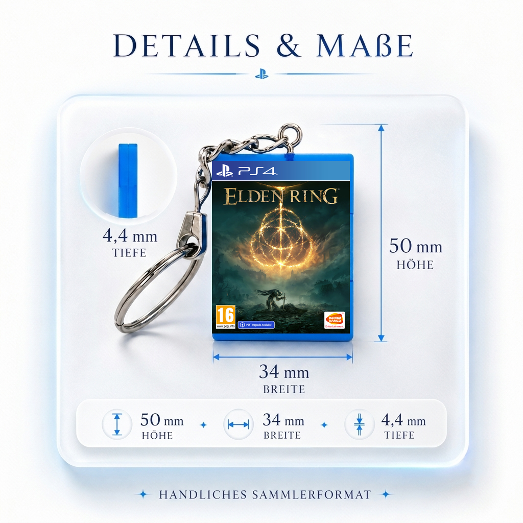 Elden Ring - PS4 Miniatur Spielhülle Schlüsselanhänger