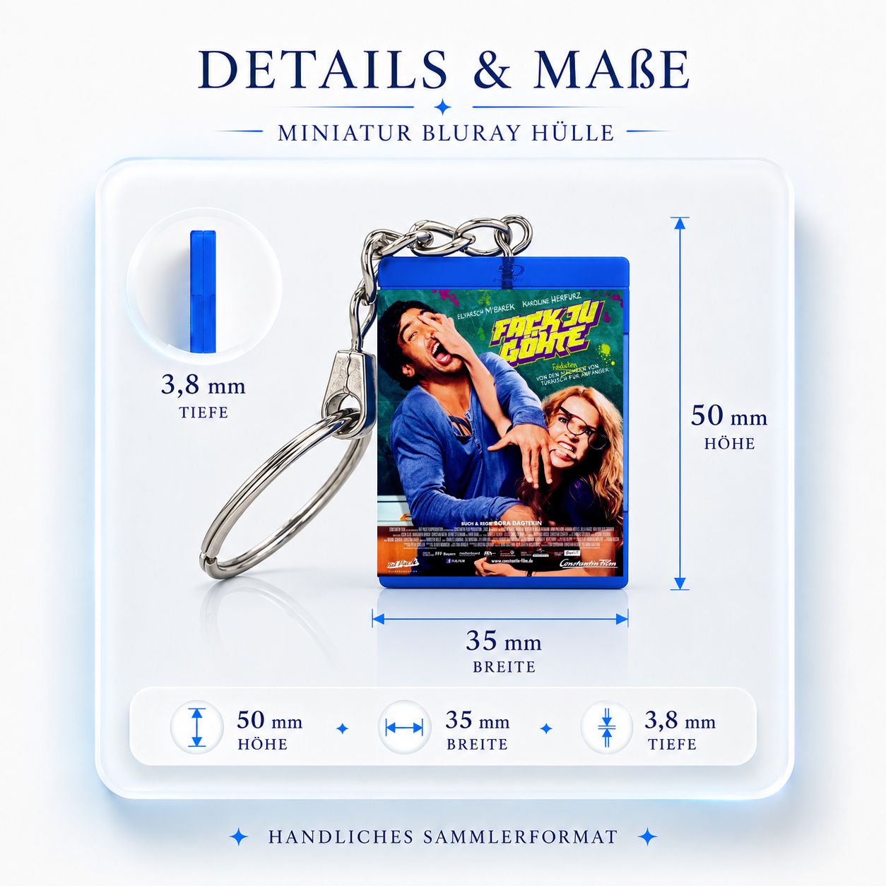 Fack ju Göhte - Film Miniatur Blu-Ray Hülle Schlüsselanhänger