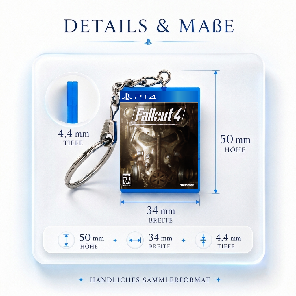 Fallout 4 - PS4 Miniatur Spielhülle Schlüsselanhänger