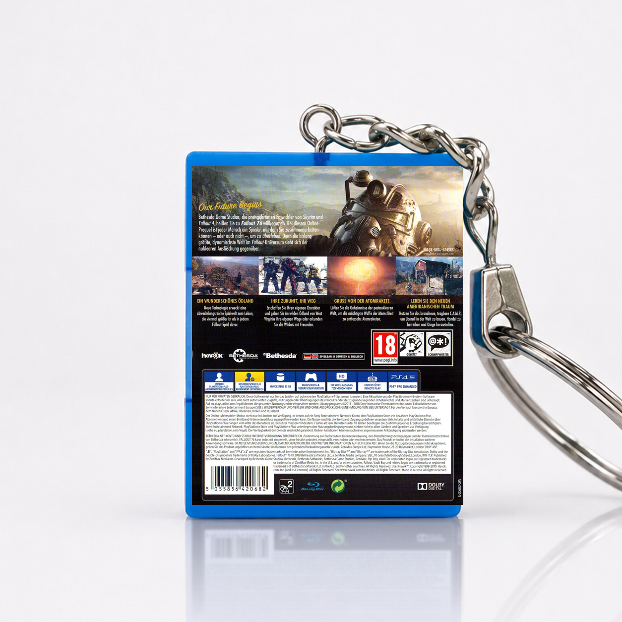 Fallout 76 - PS4 Miniatur Spielhülle Schlüsselanhänger