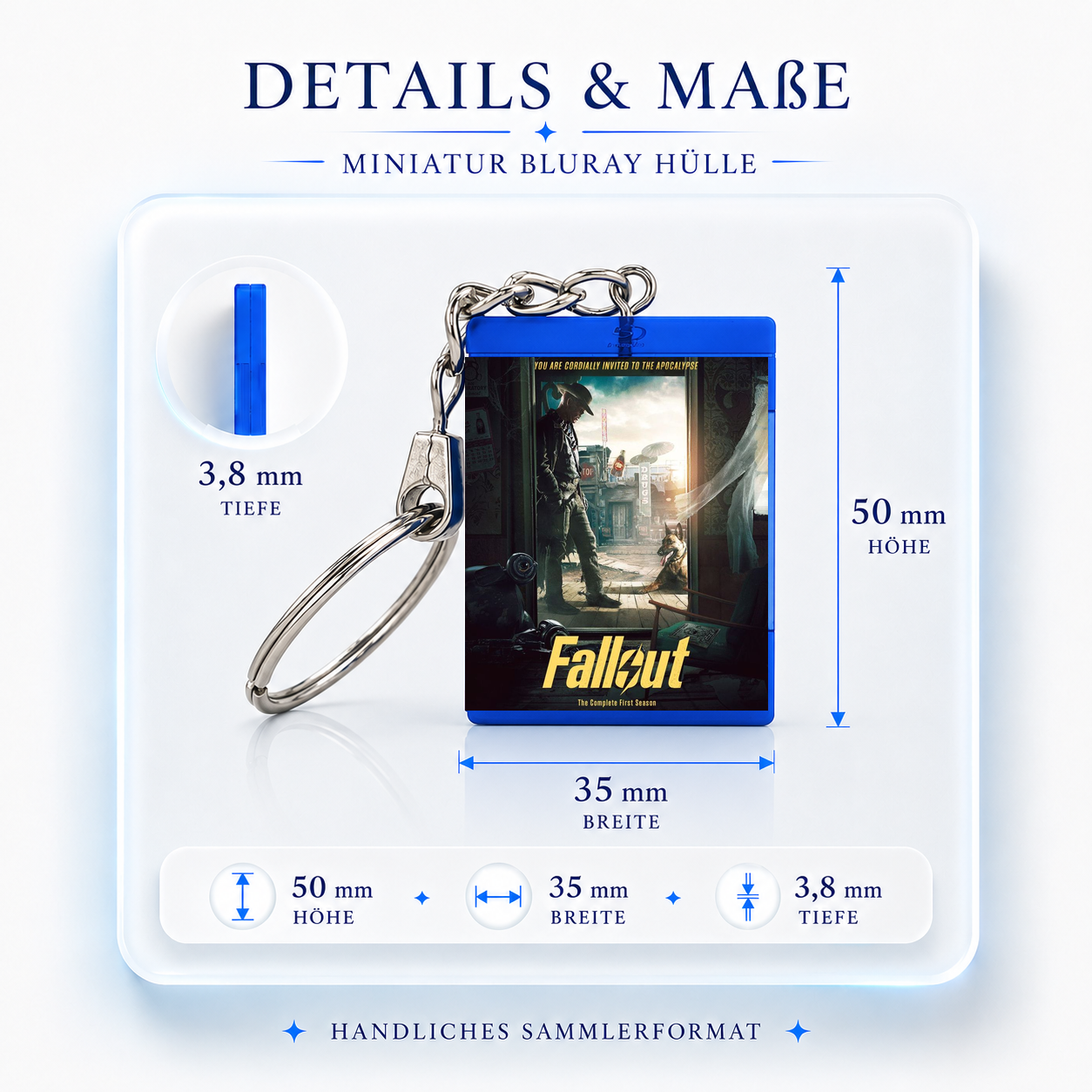 Fallout - Serien Miniatur Blu-Ray Hülle Schlüsselanhänger