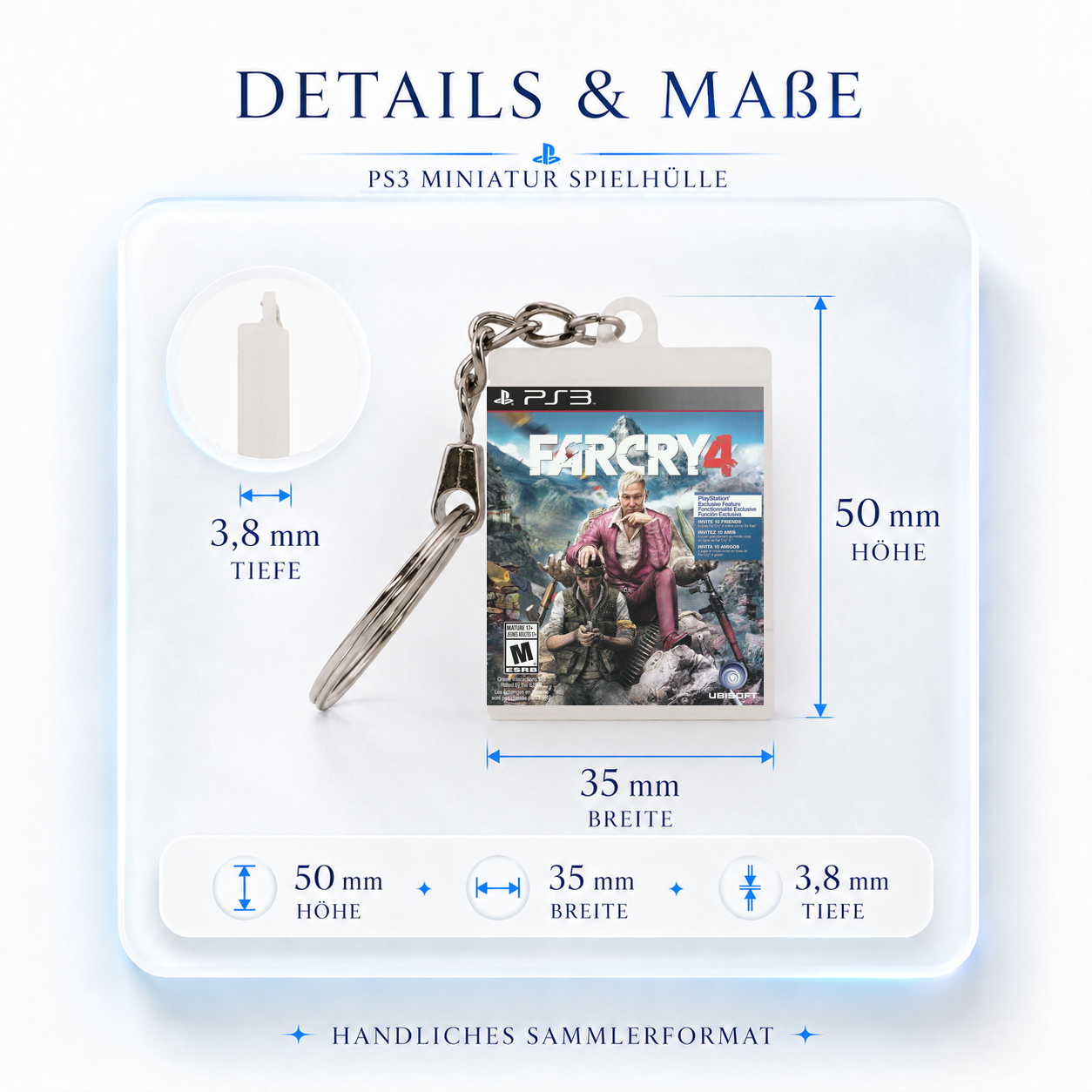 Far Cry 4 - PS3 Miniatur Spielhülle Schlüsselanhänger