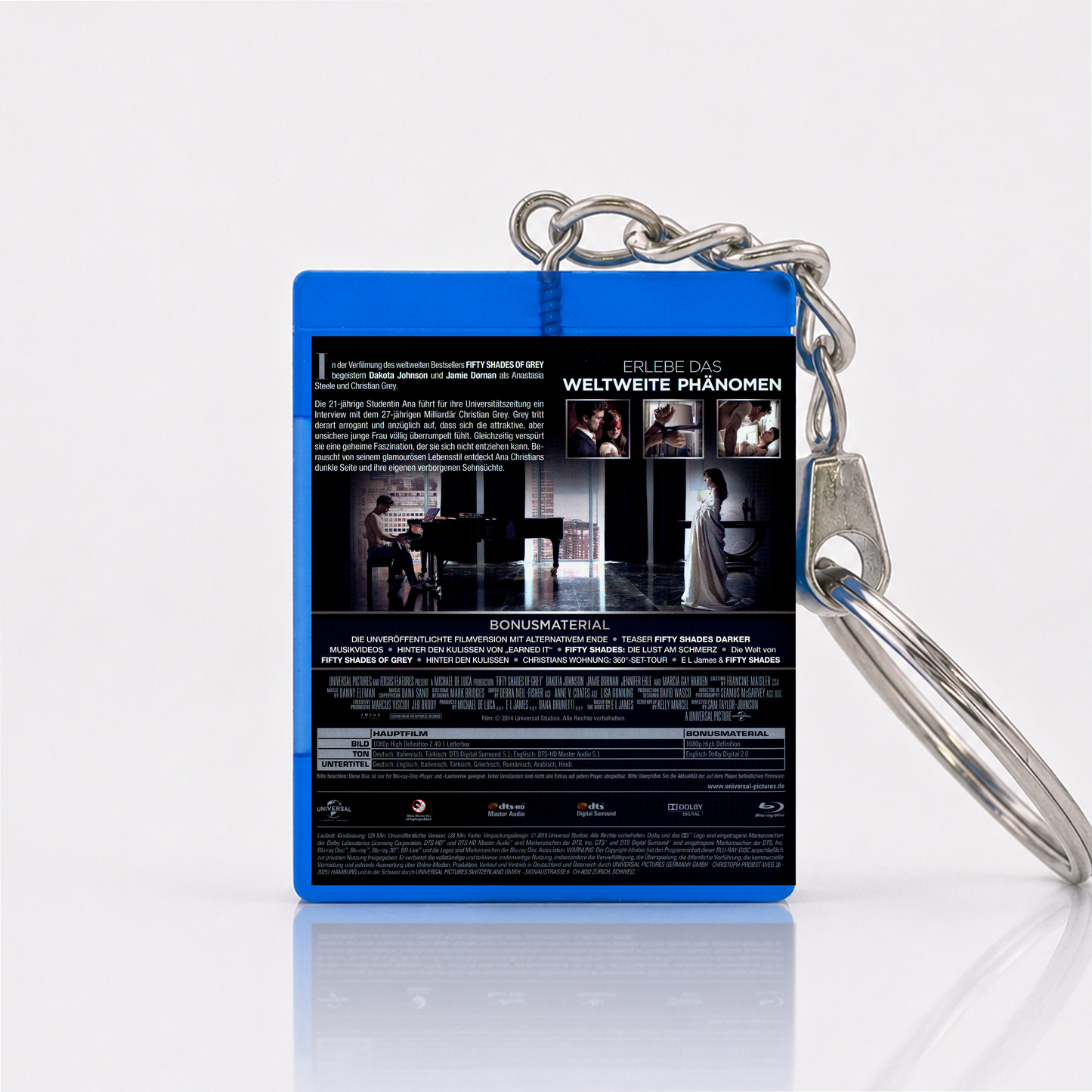 Fifty Shades of Grey - Film Miniature Blu-Ray Case Keychain
