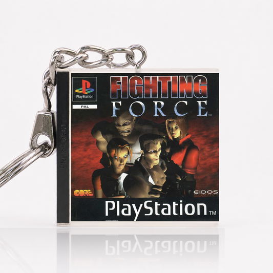 Fighting Force - PS1 Miniatur Spielhülle Schlüsselanhänger