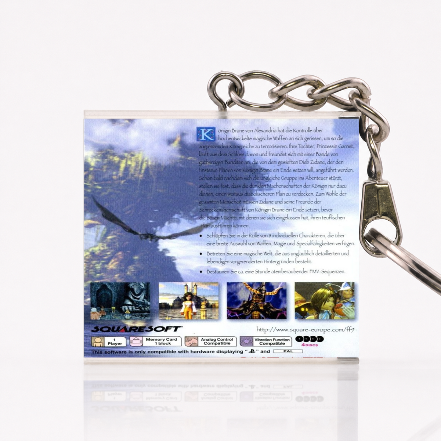 Final Fantasy IX - PS1 Miniatur Spielhülle Schlüsselanhänger