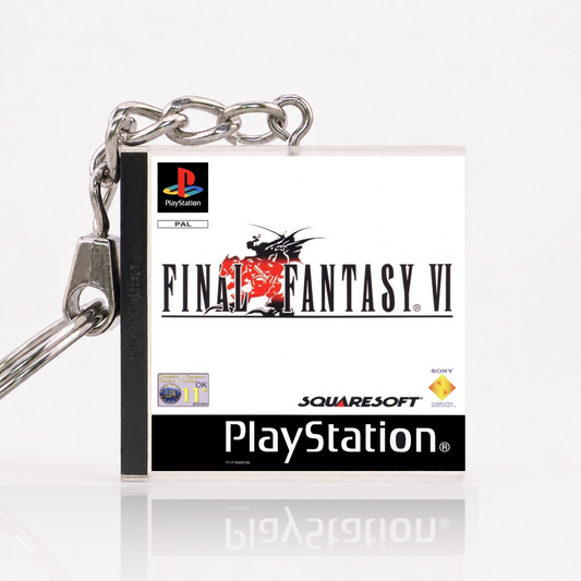 Final Fantasy VI - PS1 Miniatur Spielhülle Schlüsselanhänger