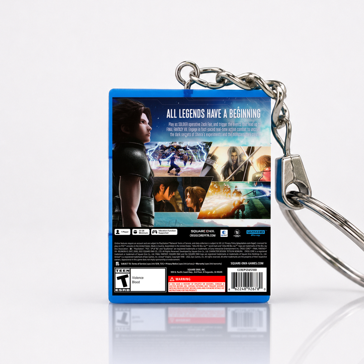 Final Fantasy VII: Crisis Core - Reunion - PS5 Miniatur Spielhülle Schlüsselanhänger
