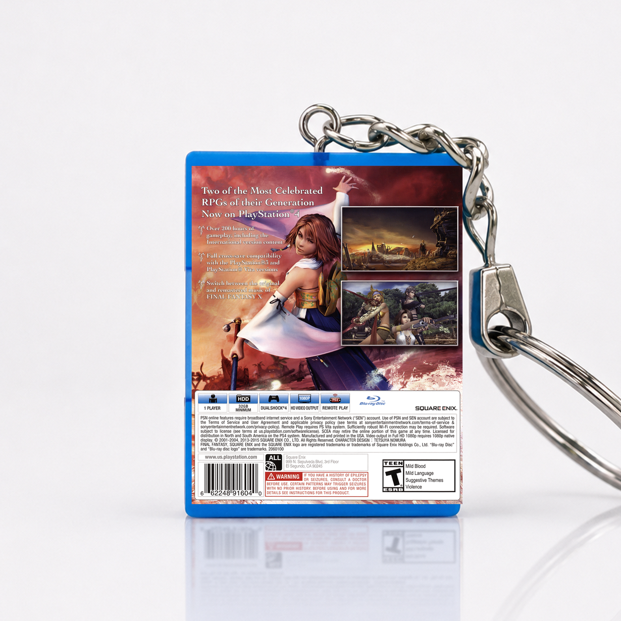 Final Fantasy X - X-2 HD Remaster - PS4 Miniatur Spielhülle Schlüsselanhänger