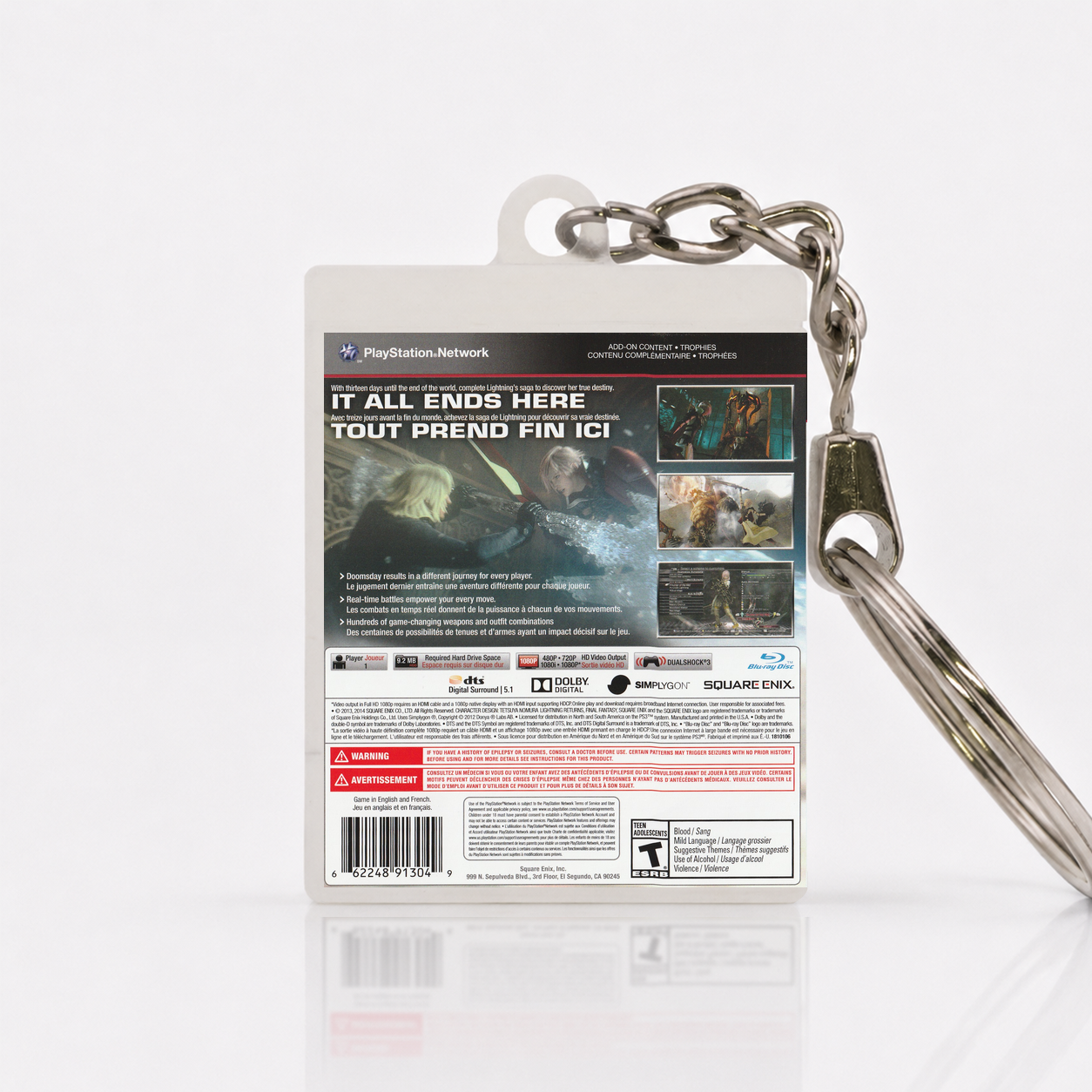 Final Fantasy XIII: Lightning Returns - PS3 Miniatur Spielhülle Schlüsselanhänger