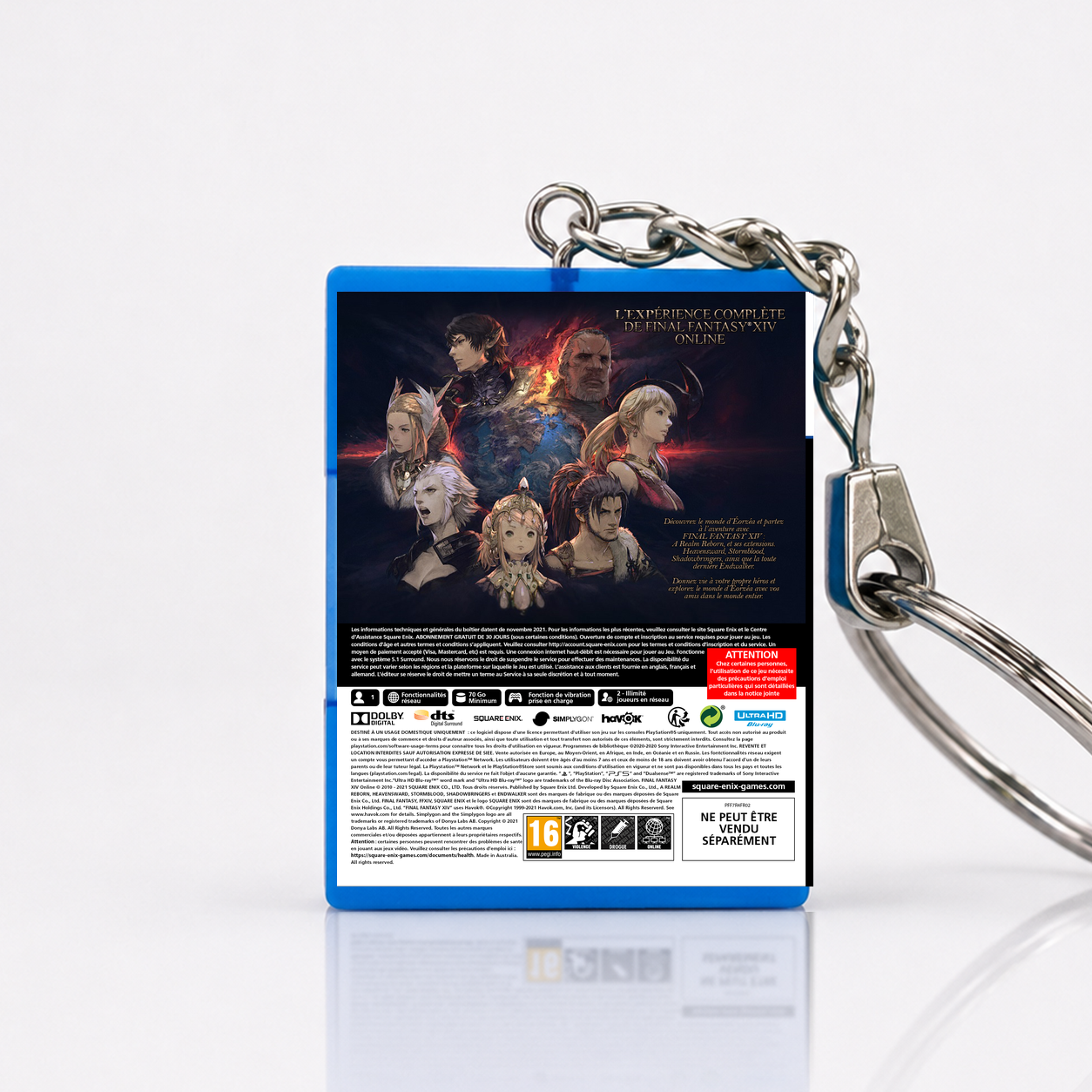 Final Fantasy XIV - PS5 Miniatur Spielhülle Schlüsselanhänger