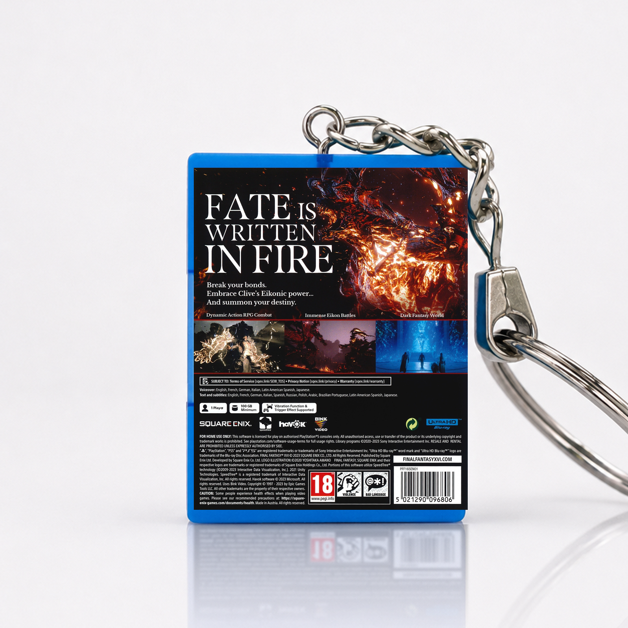 Final Fantasy XVI - PS5 Miniatur Spielhülle Schlüsselanhänger