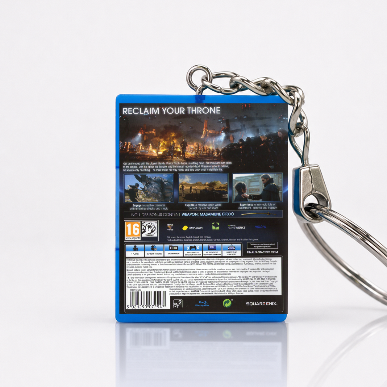 Final Fantasy XV - PS4 Miniatur Spielhülle Schlüsselanhänger