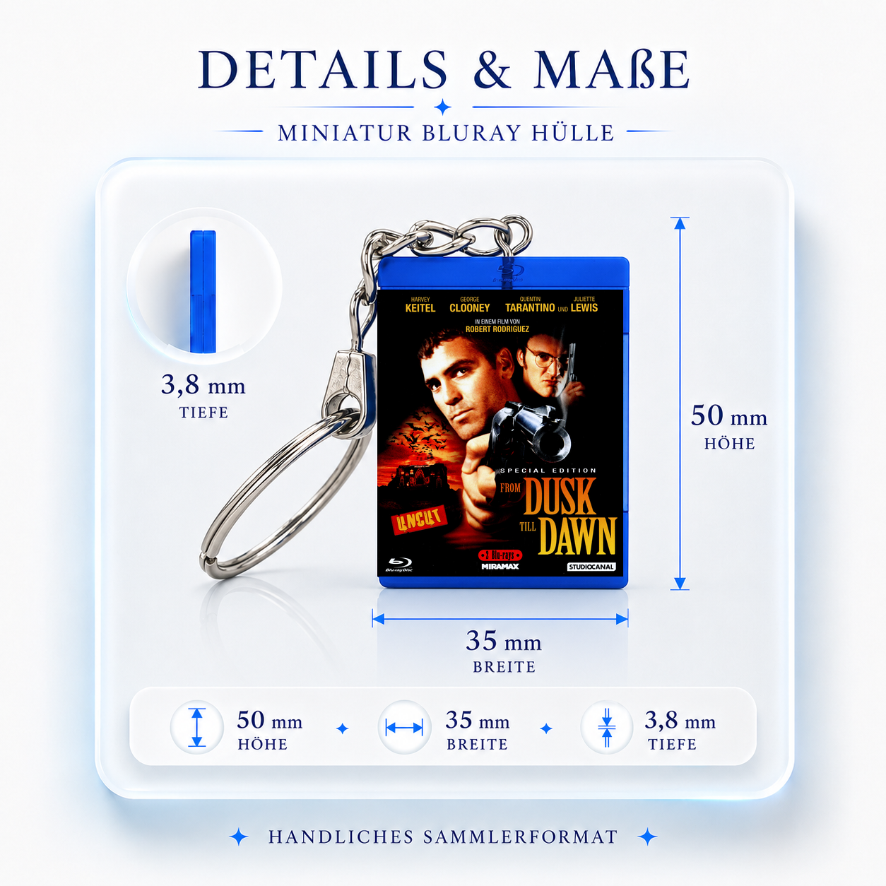 From Dusk till Dawn - Film Miniatur Blu-Ray Hülle Schlüsselanhänger