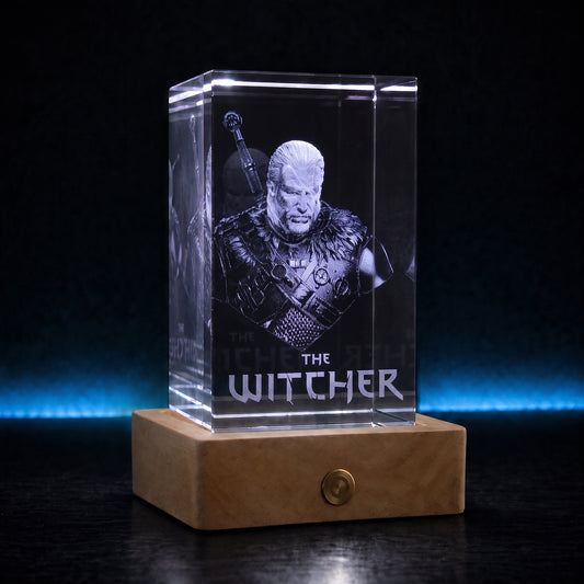 Geralt of Rivia: The Witcher - 3D Crystal Lamp