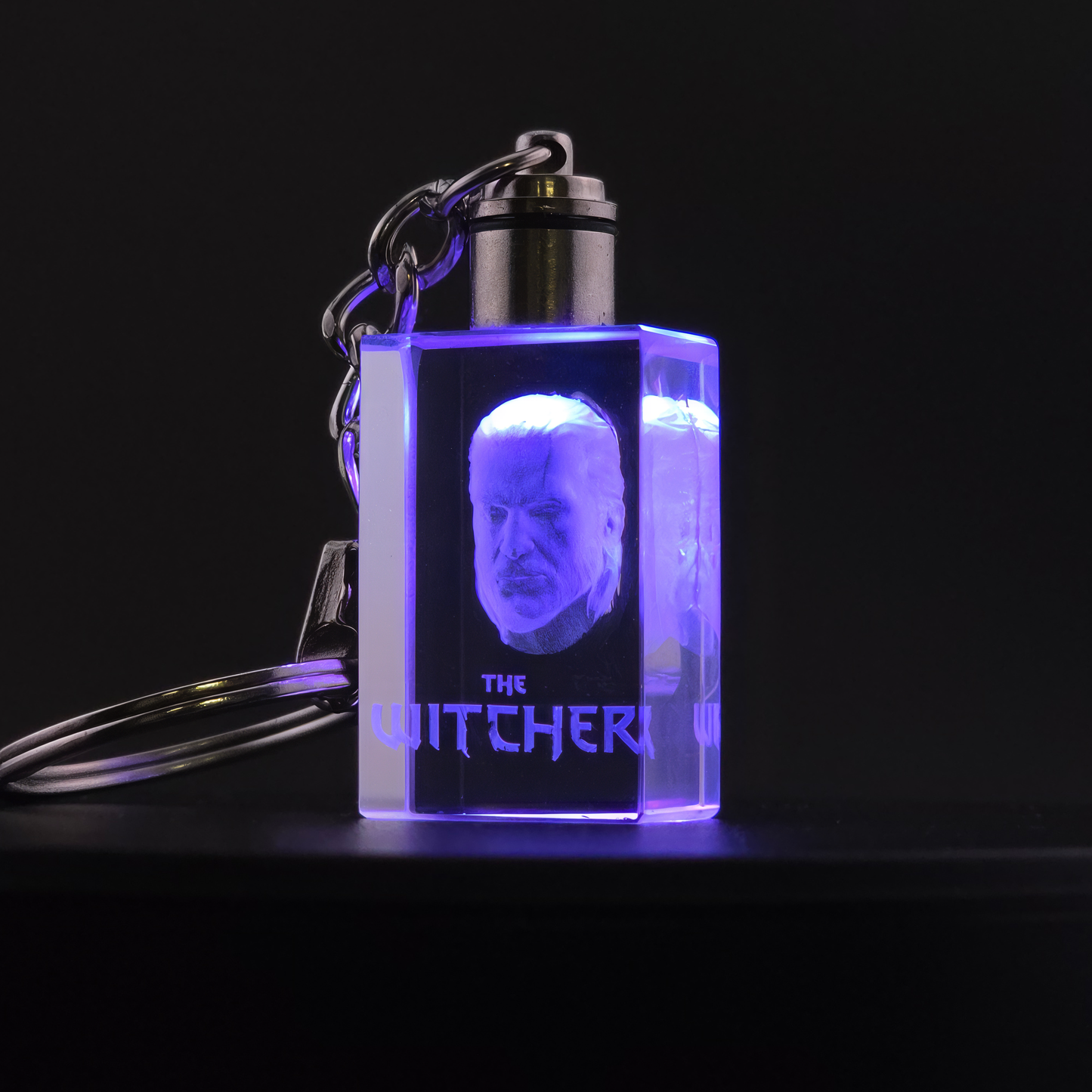 Geralt of Rivia - The Witcher 3D Crystal Keychain