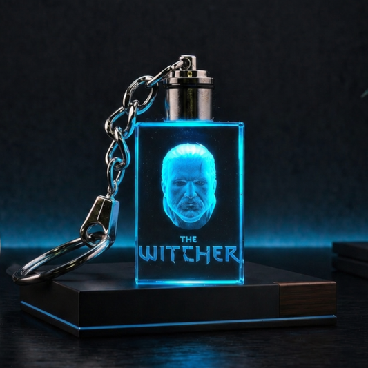 Geralt of Rivia - The Witcher 3D Crystal Keychain