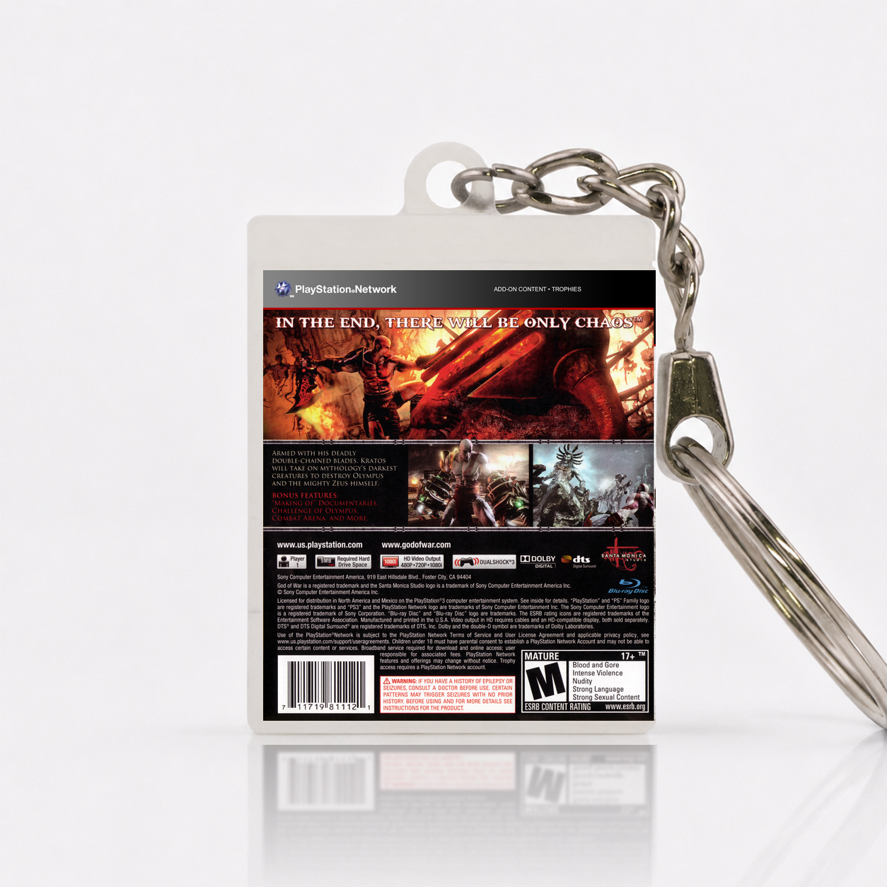 God of War 3 - PS3 Miniatur Spielhülle Schlüsselanhänger