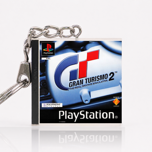 Gran Turismo 2 - PS1 Miniatur Spielhülle Schlüsselanhänger