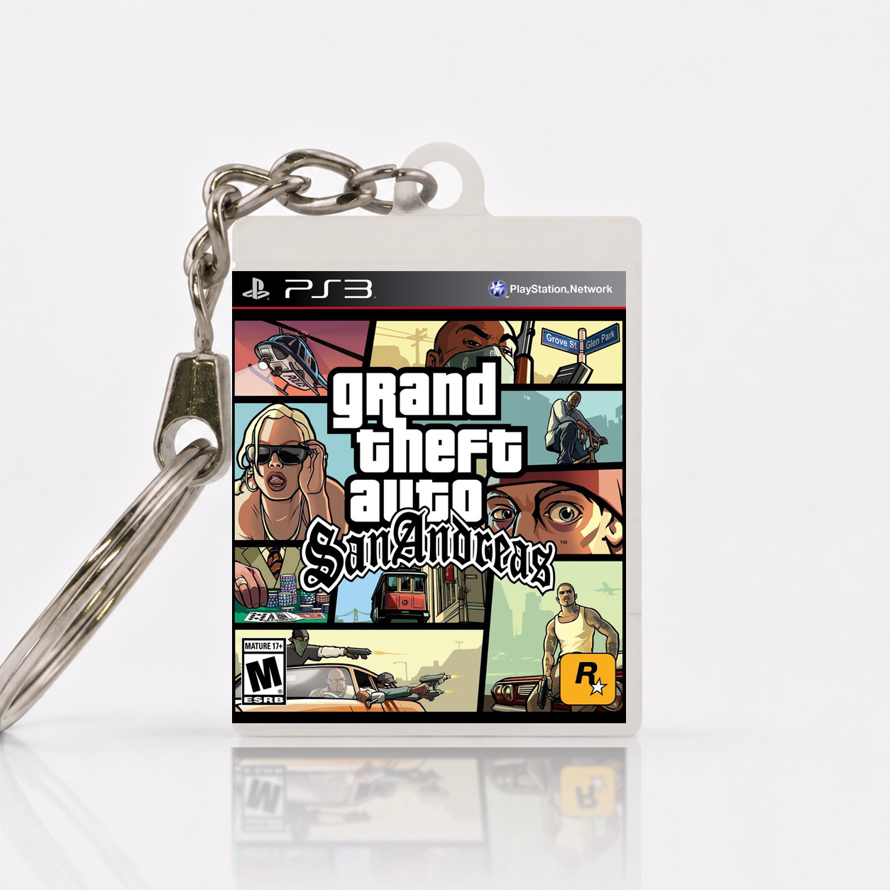 Grand Theft Auto: San Andreas - PS3 Miniatur Spielhülle Schlüsselanhänger