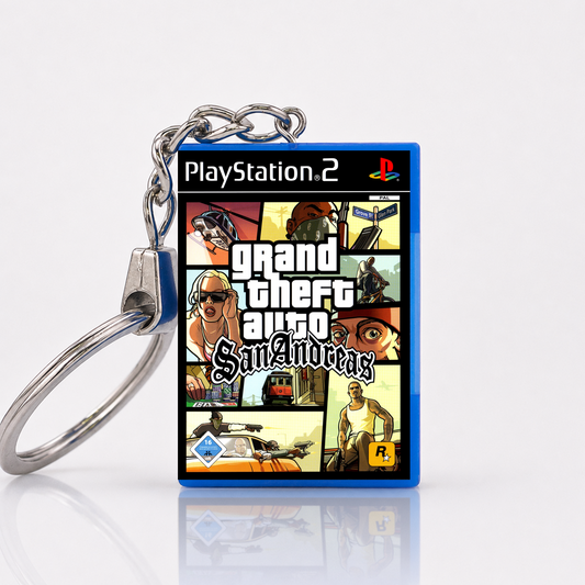 Grand Theft Auto: San Andreas - PS2 Miniatur Spielhülle Schlüsselanhänger