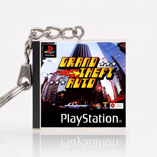 Grand Theft Auto - PS1 Miniatur Spielhülle Schlüsselanhänger
