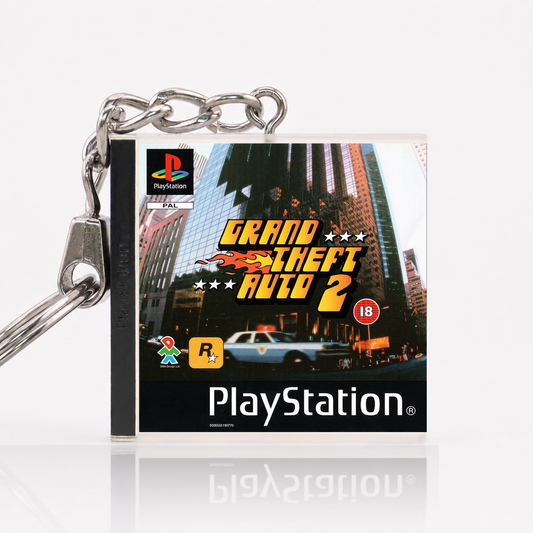 Grand Theft Auto 2 - PS1 Miniatur Spielhülle Schlüsselanhänger