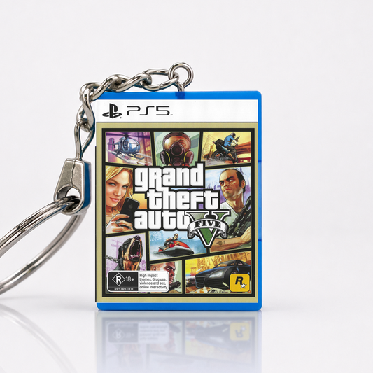 Grand Theft Auto V - PS5 Miniatur Spielhülle Schlüsselanhänger