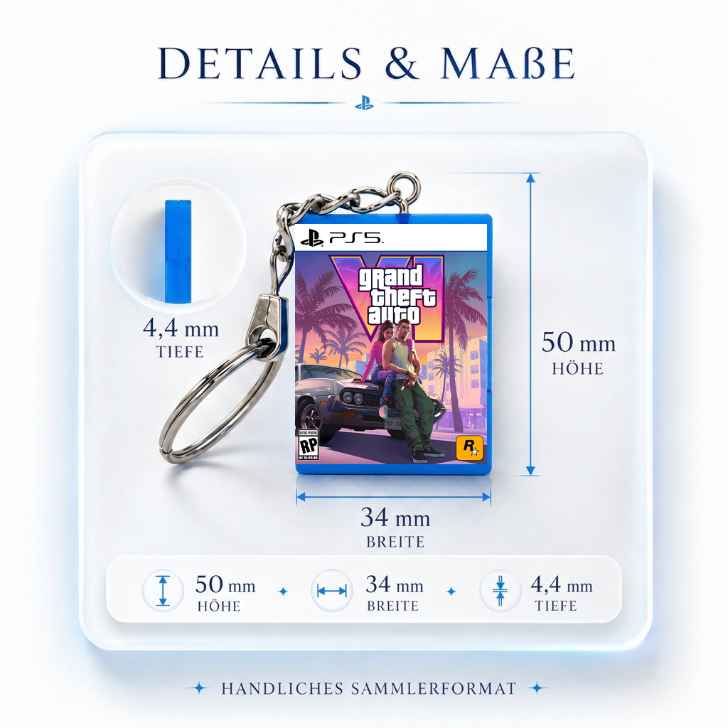 Grand Theft Auto VI - PS5 Mini Case Schlüsselanhänger