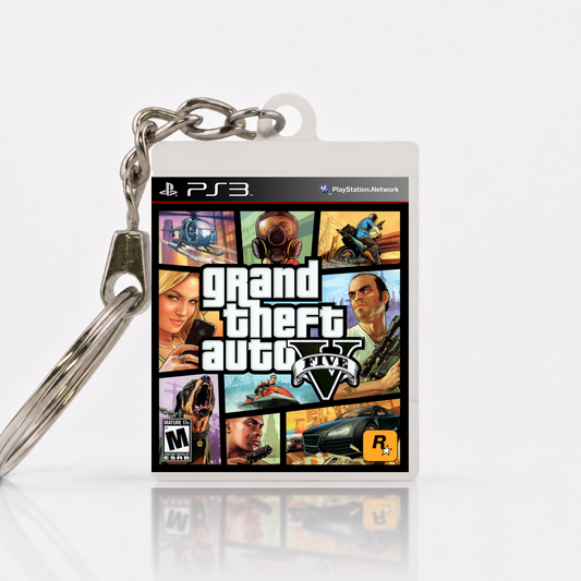 Grand Theft Auto V - PS3 Miniature Game Case Keychain