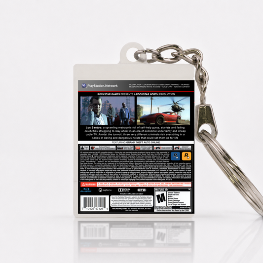Grand Theft Auto V - PS3 Miniature Game Case Keychain