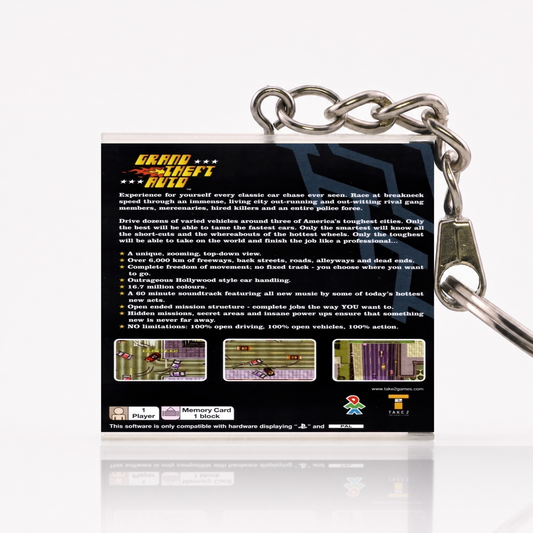 Grand Theft Auto - PS1 Miniatur Spielhülle Schlüsselanhänger